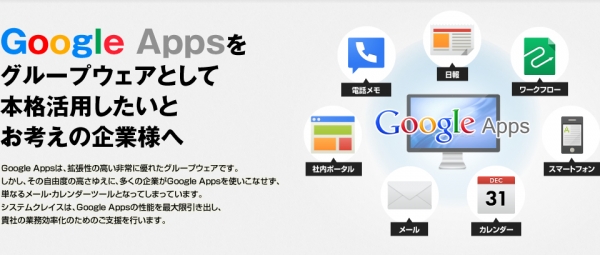 Google Apps専用ホームページを公開しました。